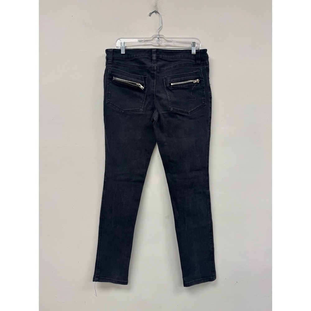 TRIPP NYC Jeans Mens 32x29 Black Denim Skinny Slim Zip Pockets Gothic Punk - Picture 2 of 7
